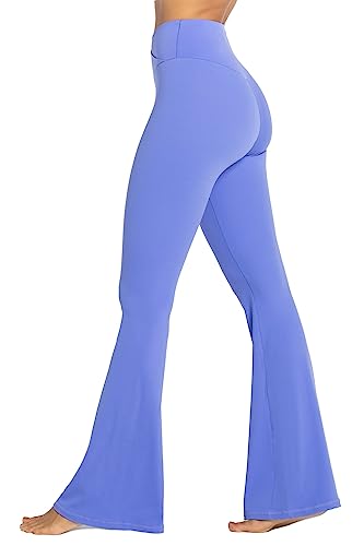 Sunzel Womens Flare Leggings No Front Seam Flare Yoga Pants with Tummy Control Crossover High Waist and Wide Leg