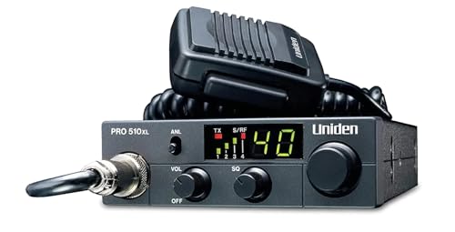 Uniden PRO505XL 40-Channel CB Radio. Pro-Series, Compact Design. Public Address (PA) Function. Instant Emergency Channel 9, External Speaker Jack, Large Easy to Read Display. - Black