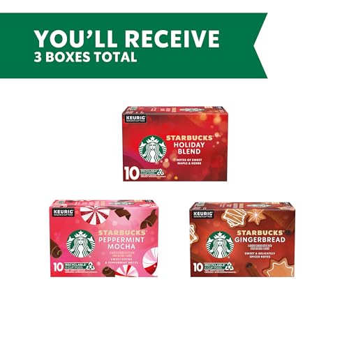 Starbucks K-Cup-Kaffeepads, natürlich aromatisiertes Kaffee-Vielfaltspaket für Keurig-Kaffeemaschinen, 100 % Arabica, 1 Schachtel (40 Pads)