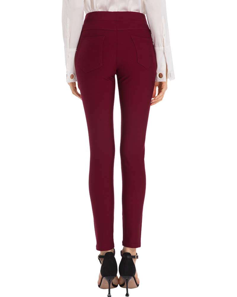 Pantalon habillé Ginasy pour femme, pantalon d'affaires décontracté, extensible, à enfiler, pour le travail, le bureau, leggings habillés, pantalon skinny avec poches