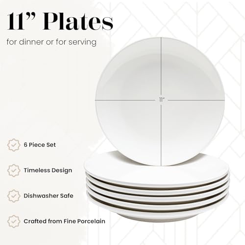 Vikko Ceramic Dinner Plates – Stackable White Plates