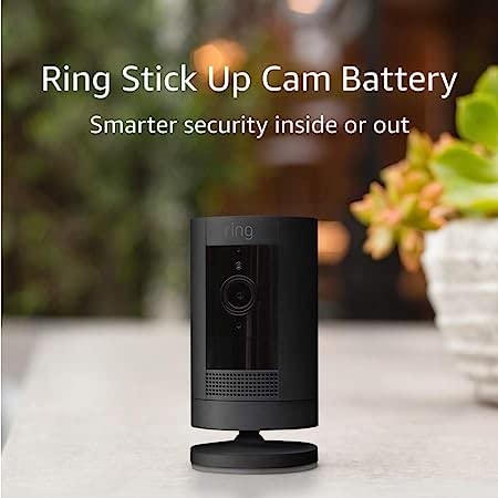 Ring Stick Up Cam Battery | Weather-Resistant Outdoor Camera, Live View, Color Night Vision, Two-way Talk, Motion alerts, Works with Alexa | White