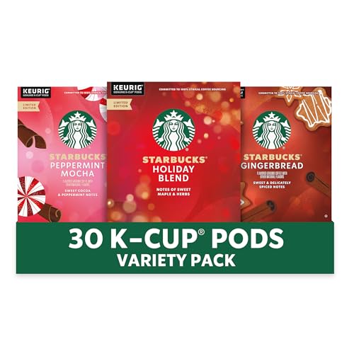 Starbucks K-Cup-Kaffeepads, natürlich aromatisiertes Kaffee-Vielfaltspaket für Keurig-Kaffeemaschinen, 100 % Arabica, 1 Schachtel (40 Pads)