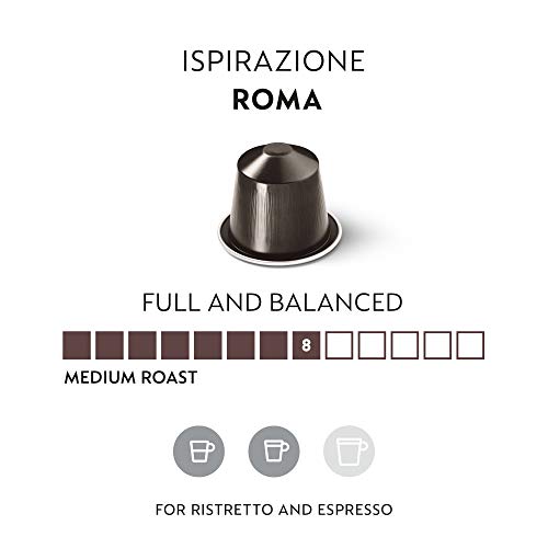 Nespresso Capsules Original Line, Ispirazione Variety Pack, Medium & Dark Roast Espresso Coffee, 50 Count Coffee Pods