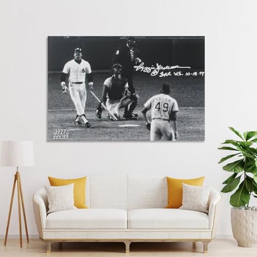 CENSO Reggie Jackson Baseball Canvas Poster Wall Art 12x18inch(30x45cm) Living Room Bedroom Office Kitchen Dining Room Bathroom