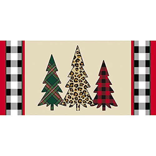 Evergreen Sassafras Bundle - Set mit 5 saisonalen austauschbaren Fußmatten für den Eingangsbereich | Für drinnen und draußen | 22 x 10 Zoll große Fußmatten und 28 x 16 Zoll großes Tablett | Rutschfeste Rückseite | Niedriges Profil | Heimdekor