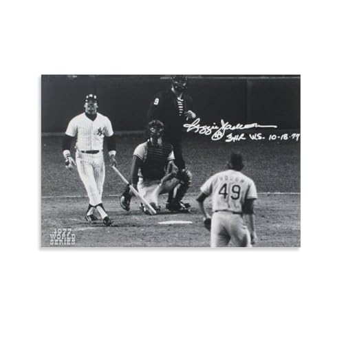 CENSO Reggie Jackson Baseball Canvas Poster Wall Art 12x18inch(30x45cm) Living Room Bedroom Office Kitchen Dining Room Bathroom
