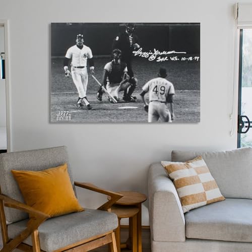 CENSO Reggie Jackson Baseball Canvas Poster Wall Art 12x18inch(30x45cm) Living Room Bedroom Office Kitchen Dining Room Bathroom