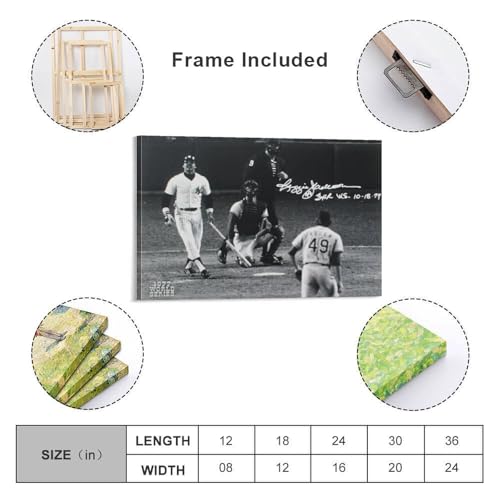 CENSO Reggie Jackson Baseball Canvas Poster Wall Art 12x18inch(30x45cm) Living Room Bedroom Office Kitchen Dining Room Bathroom