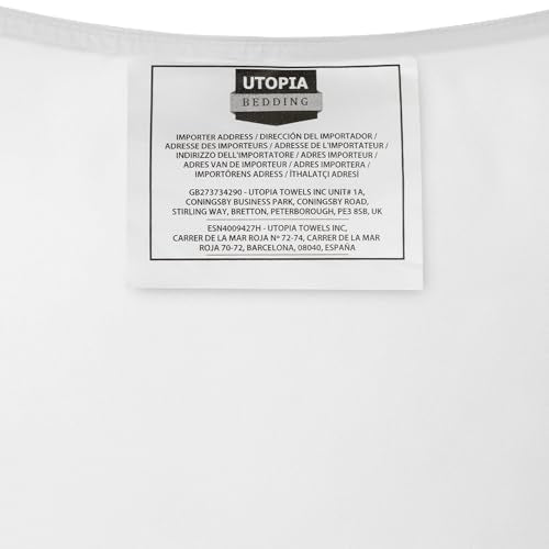 Utopia Bedding Bettkissen zum Schlafen (weiß), Queen Size, 2er-Set, Hotelkissen, Kühlkissen für Seiten-, Rücken- oder Bauchschläfer