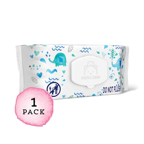 Amazon Brand - Mama Bear 99% Water Based Baby Wipes, Hypoallergenic for Sensitive Skin, Fragrance Free, 432 Count (6 Packs of 72)