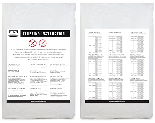 Utopia Bedding Bettkissen zum Schlafen (weiß), Queen Size, 2er-Set, Hotelkissen, Kühlkissen für Seiten-, Rücken- oder Bauchschläfer