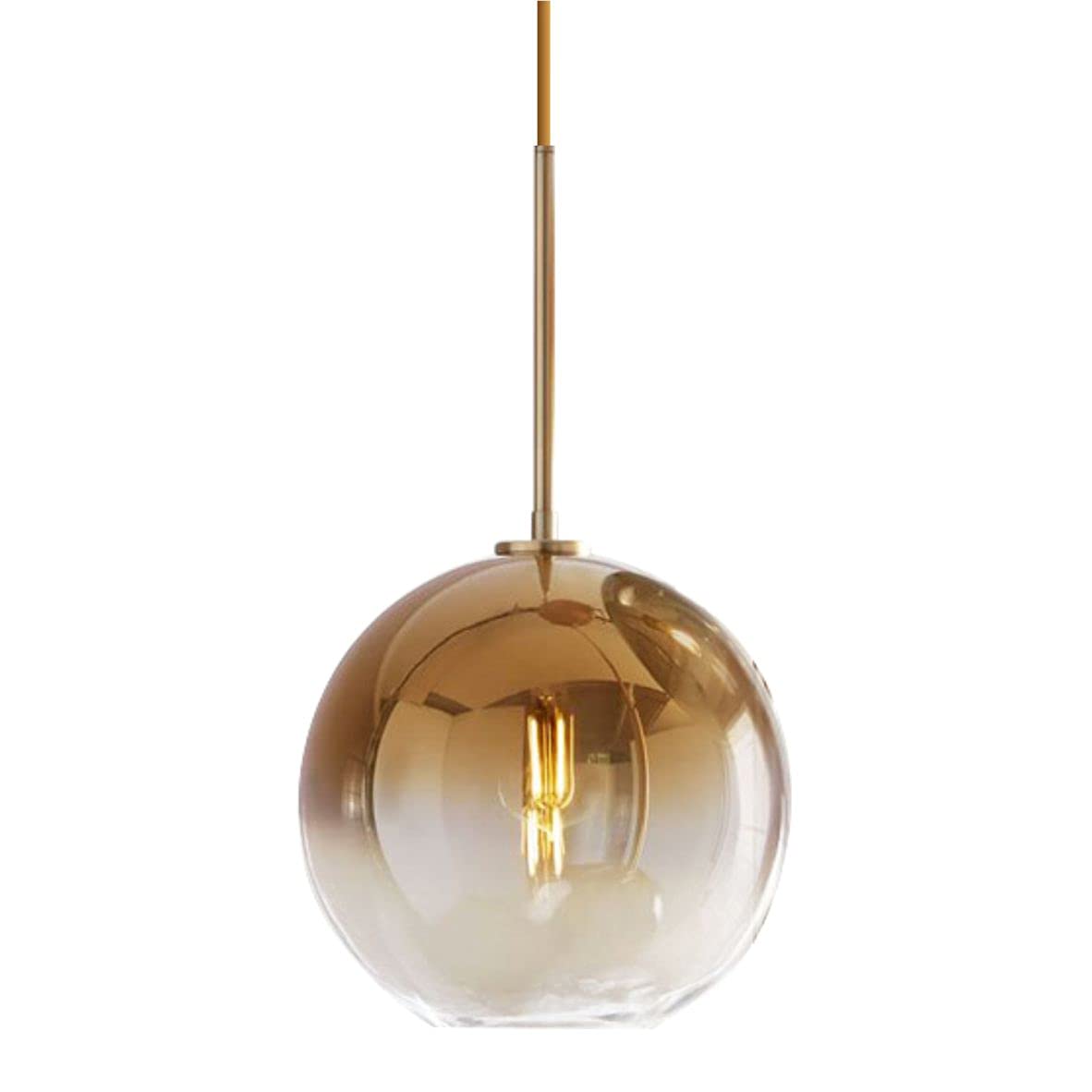 KCO Lighting Gold Cluster Pendelleuchte 3-flammige Cluster Pendelleuchte Große Glaspendelleuchten Kücheninsel Bubble Globe Kronleuchter Mid Century Modern Hängeleuchte
