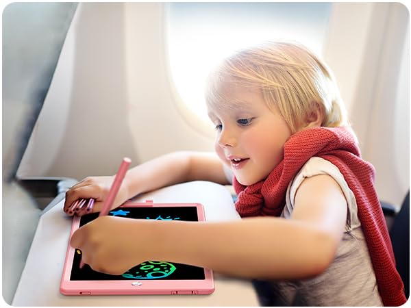 KOKODI LCD Writing Tablet, Valentines Day Gifts for Kids,10 Inch Colorful Toddler Doodle Board Drawing Tablet, Erasable Reusable Electronic Drawing Pads, Educational and Learning Toys for Kids