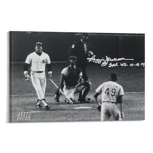 CENSO Reggie Jackson Baseball Canvas Poster Wall Art 12x18inch(30x45cm) Living Room Bedroom Office Kitchen Dining Room Bathroom