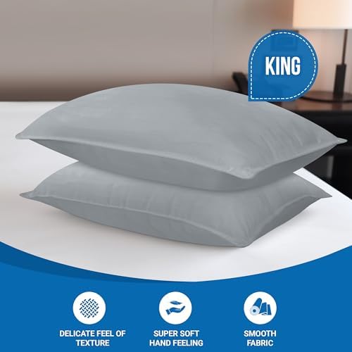 Utopia Bedding Bettkissen zum Schlafen (weiß), Queen Size, 2er-Set, Hotelkissen, Kühlkissen für Seiten-, Rücken- oder Bauchschläfer