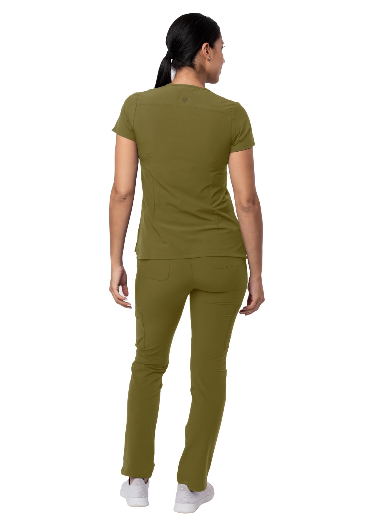 Ensemble de gommage Adar Addition Go-Basic pour femme - Haut de gommage slim à col en V et pantalon de gommage cargo skinny
