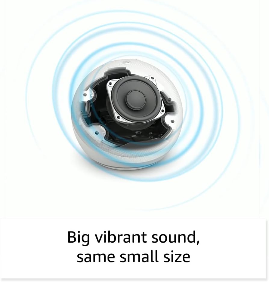 Amazon Echo Dot (newest model), Vibrant sounding Alexa speaker, Great for bedrooms, dining rooms and offices, Glacier White