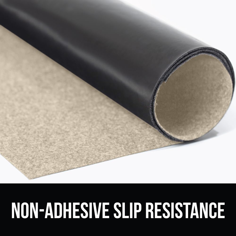 Gorilla Grip LeakGuard, nicht klebende Unterspülmatte für Küchenschränke, 24 x 40, wasserdichte, schnell trocknende Regaleinlage, langlebige, saugfähige Filzmatten für Badezimmerwaschbecken, Schränke, Kommoden, Damast, Taupe-Creme