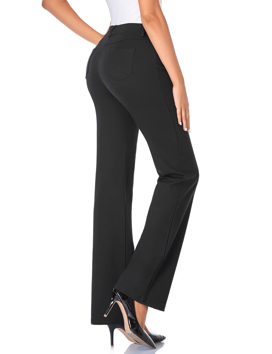 Pantalon extensible pour femme Tapata 28''/30''/32''/34'' avec poches, taille haute, petite, taille standard pour le travail au bureau