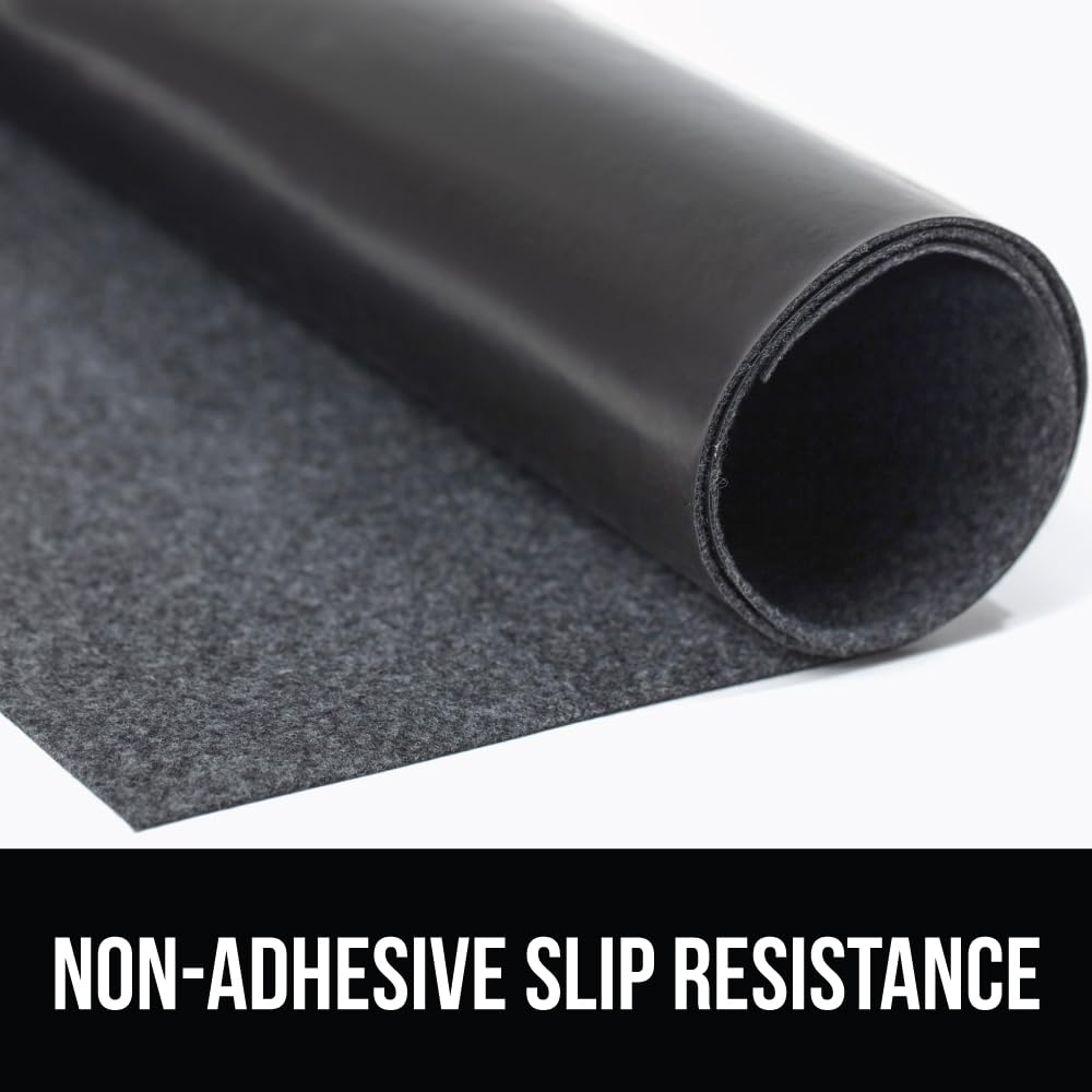 Gorilla Grip LeakGuard, nicht klebende Unterspülmatte für Küchenschränke, 24 x 40, wasserdichte, schnell trocknende Regaleinlage, langlebige, saugfähige Filzmatten für Badezimmerwaschbecken, Schränke, Kommoden, Damast, Taupe-Creme