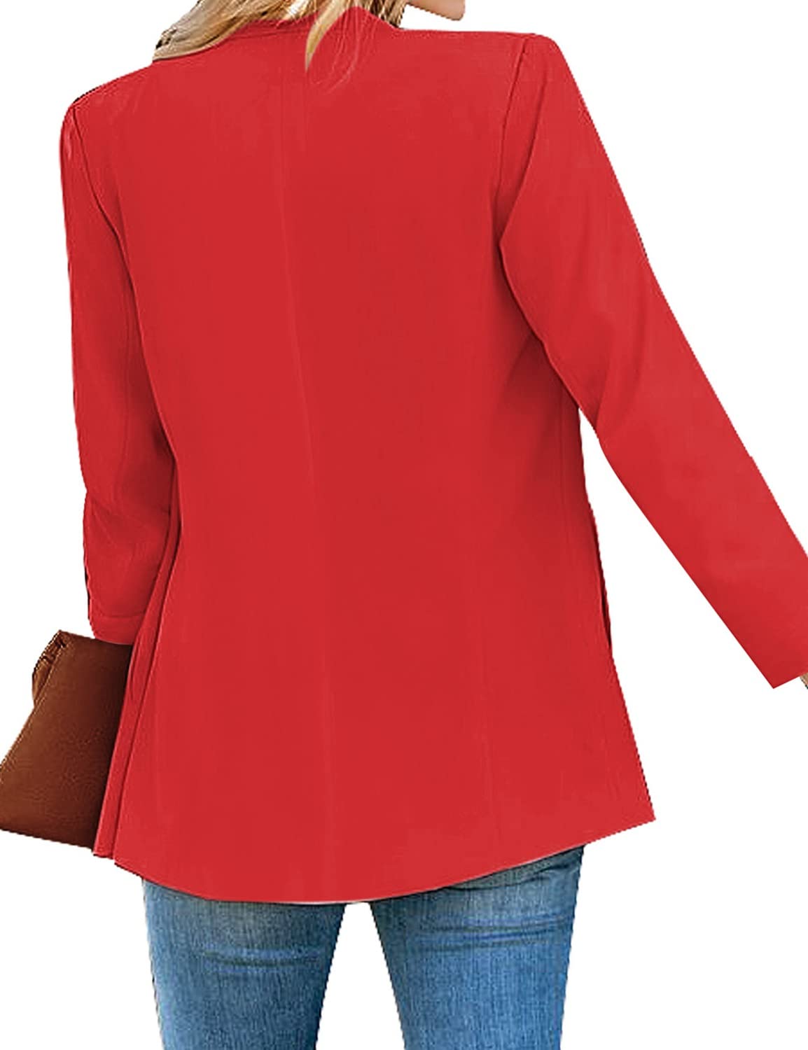 GRAPENT Damen Blazer mit offener Vorderseite, Business, Freizeit, Taschen, für die Arbeit im Büro