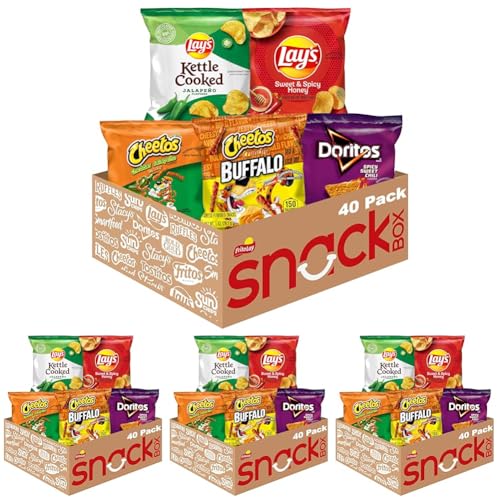 Frito Lay Ultimate Classic Snacks Package, Variety Assortment of Chips, Cookies, Crackers, & Nuts, (Pack of 40) (Packaging May Vary)