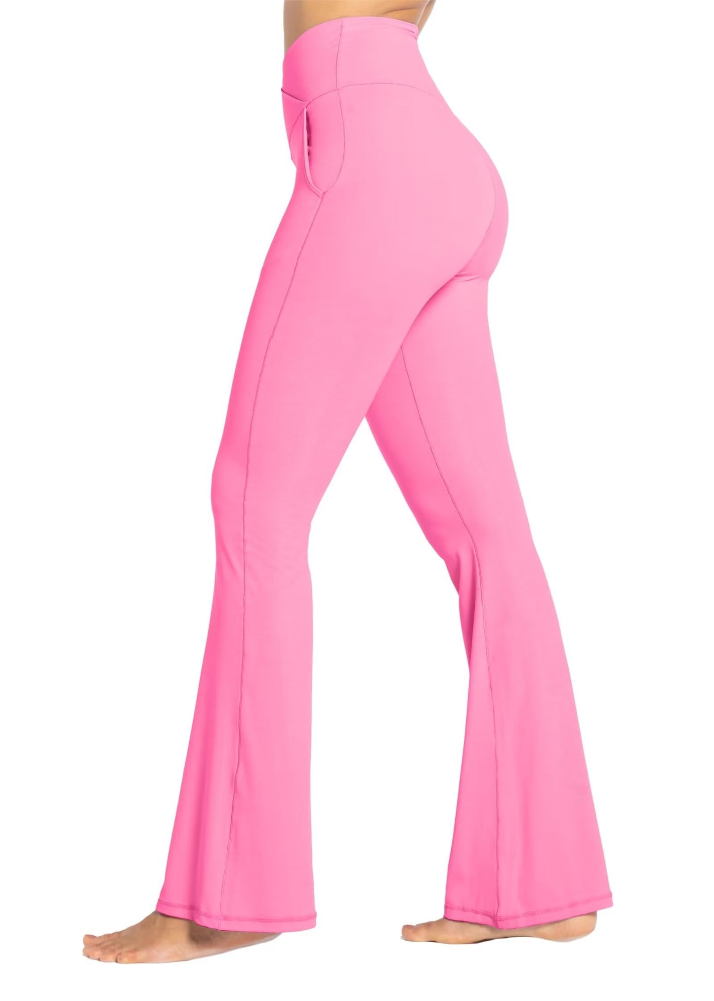 Legging évasé Sunzel pour femme avec poches, pantalon de yoga croisé avec contrôle du ventre, taille haute et jambe large