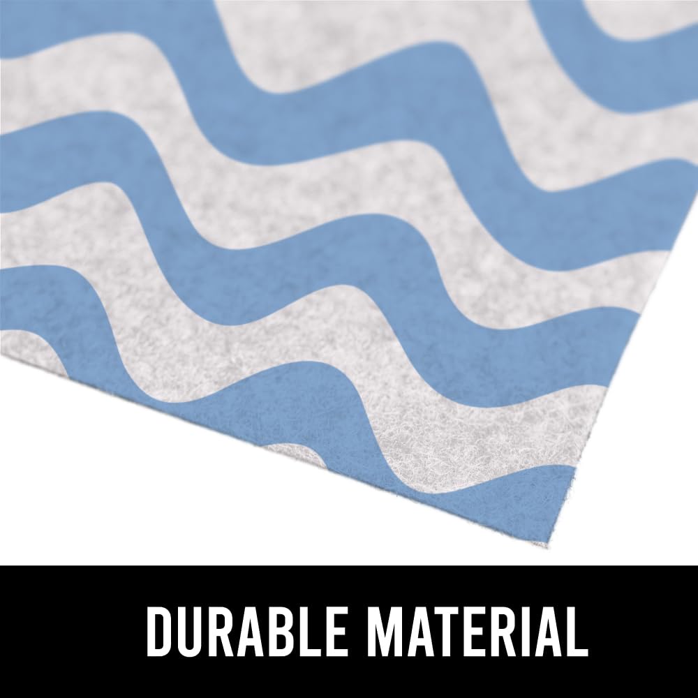 Gorilla Grip LeakGuard, nicht klebende Unterspülmatte für Küchenschränke, 24 x 40, wasserdichte, schnell trocknende Regaleinlage, langlebige, saugfähige Filzmatten für Badezimmerwaschbecken, Schränke, Kommoden, Damast, Taupe-Creme