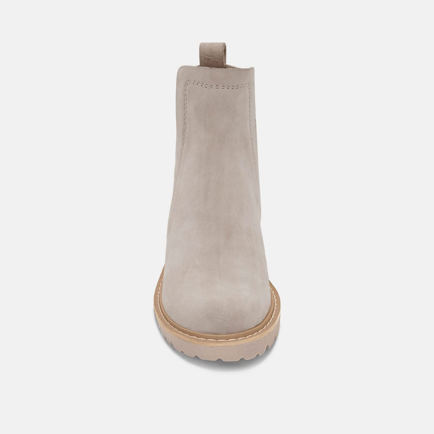Trish Lucia Damen Chelsea-Stiefel mit Plateausohle, knöchelhoch, klobiger Blockabsatz, rutschfest, Wildleder, modische Schlupfstiefeletten