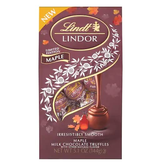 Lindt LINDOR Milk Chocolate Candy Truffles, Milk Chocolate with Smooth, Melting Truffle Center, 25.4 oz., 60 Count