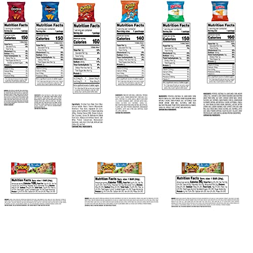 Frito Lay Ultimate Classic Snacks Package, Variety Assortment of Chips, Cookies, Crackers, & Nuts, (Pack of 40) (Packaging May Vary)