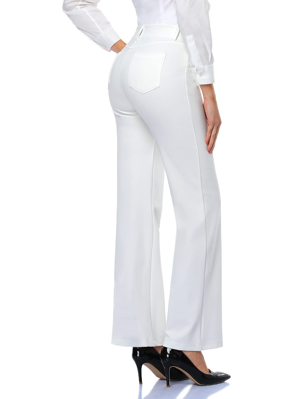 Pantalon extensible pour femme Tapata 28''/30''/32''/34'' avec poches, taille haute, petite, taille standard pour le travail au bureau