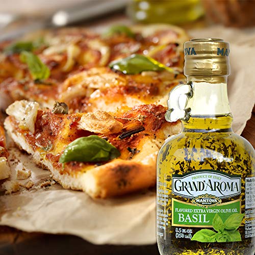 Mantova Grand’Aroma Flavored Extra Virgin Olive Oils, Variety Gift Set, made in Italy, cold-pressed, 100% natural, heart-healthy, for grilling, barbequing, smoking, and cooking, 8.5 oz