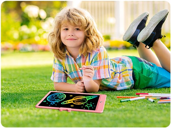 KOKODI LCD Writing Tablet, Valentines Day Gifts for Kids,10 Inch Colorful Toddler Doodle Board Drawing Tablet, Erasable Reusable Electronic Drawing Pads, Educational and Learning Toys for Kids