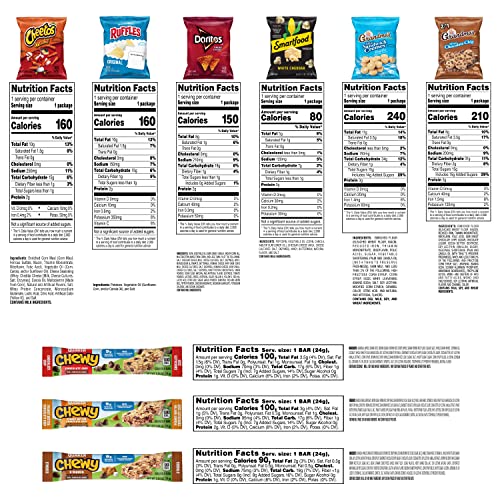 Frito Lay Ultimate Classic Snacks Package, Variety Assortment of Chips, Cookies, Crackers, & Nuts, (Pack of 40) (Packaging May Vary)