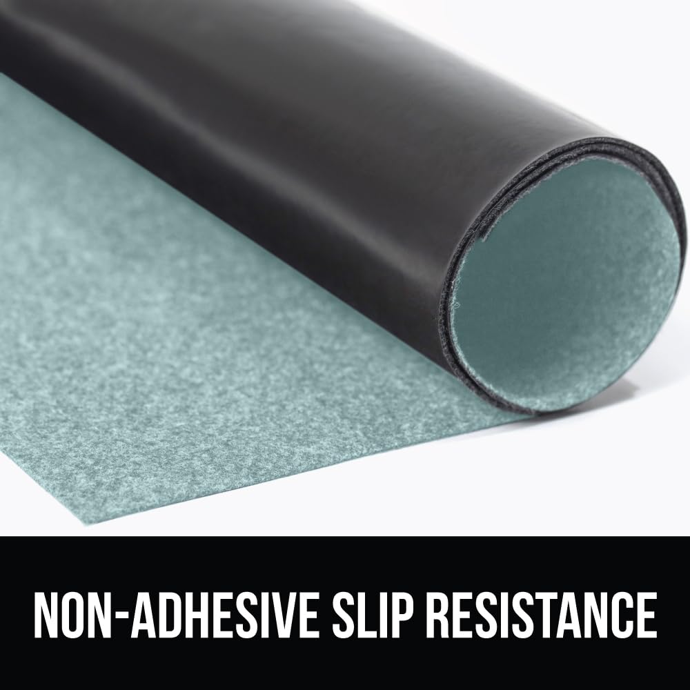 Gorilla Grip LeakGuard, nicht klebende Unterspülmatte für Küchenschränke, 24 x 40, wasserdichte, schnell trocknende Regaleinlage, langlebige, saugfähige Filzmatten für Badezimmerwaschbecken, Schränke, Kommoden, Damast, Taupe-Creme