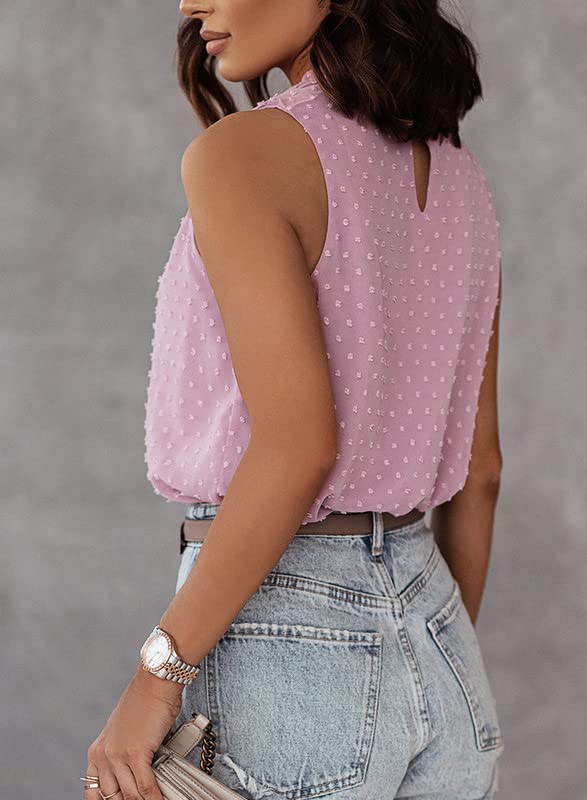 Dokotoo Damen Casual Ärmellose Shirts Neckholder Leopardenmuster Tank Top und Blusen