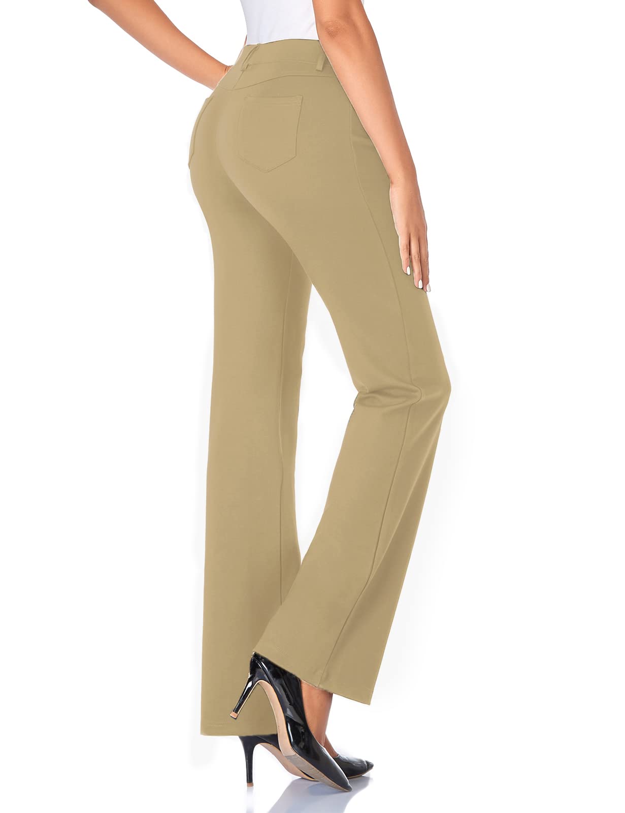 Pantalon extensible pour femme Tapata 28''/30''/32''/34'' avec poches, taille haute, petite, taille standard pour le travail au bureau