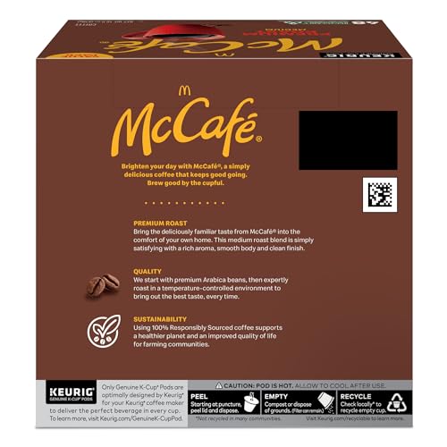 McCafe Premium Medium Roast K-Cup Coffee Pods, Premium Roast, 84 Count