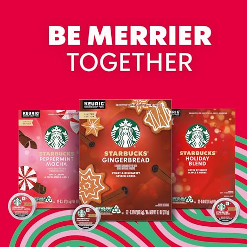 Starbucks K-Cup-Kaffeepads, natürlich aromatisiertes Kaffee-Vielfaltspaket für Keurig-Kaffeemaschinen, 100 % Arabica, 1 Schachtel (40 Pads)