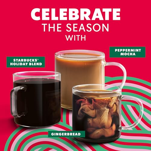 Starbucks K-Cup-Kaffeepads, natürlich aromatisiertes Kaffee-Vielfaltspaket für Keurig-Kaffeemaschinen, 100 % Arabica, 1 Schachtel (40 Pads)