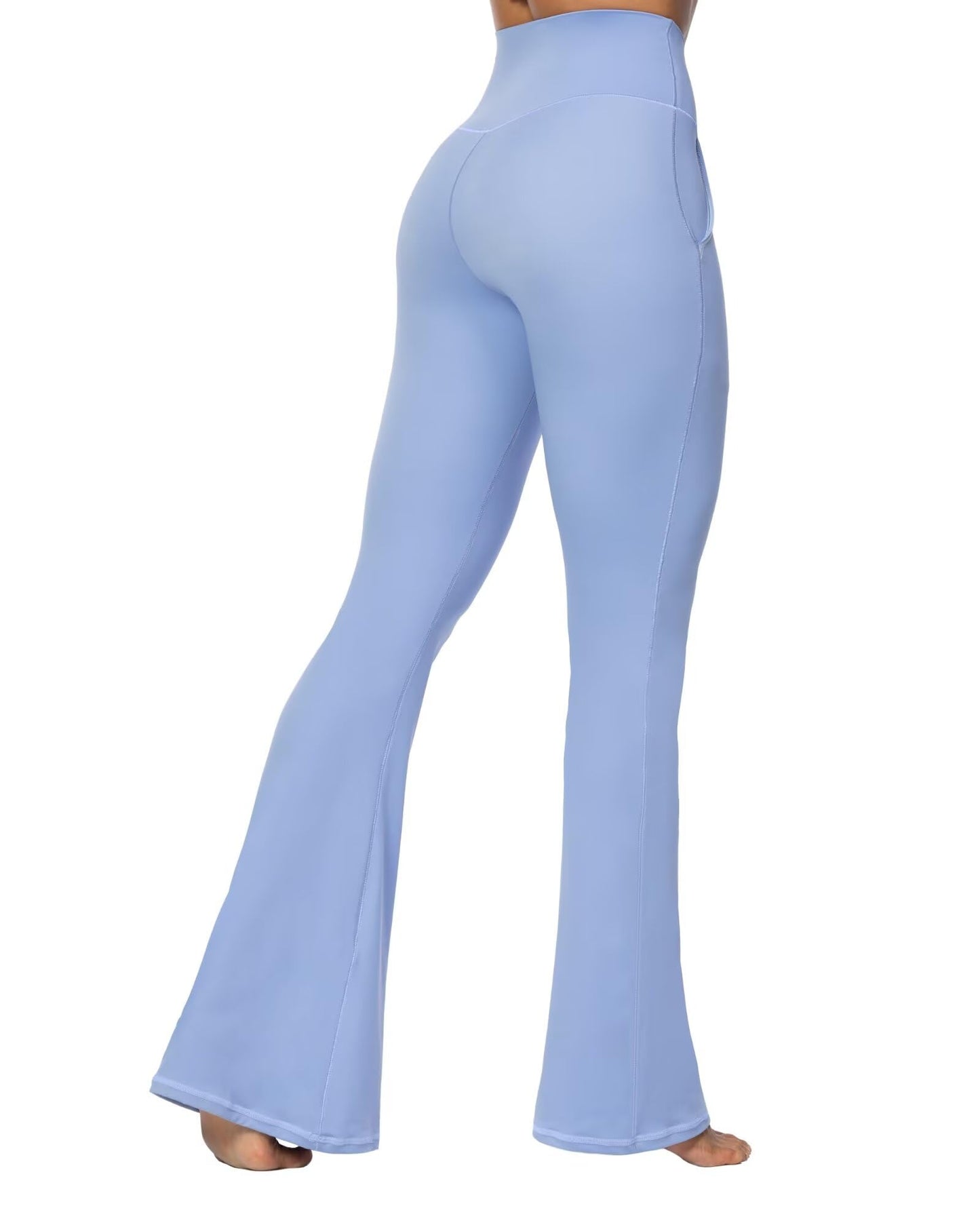Legging évasé Sunzel pour femme avec poches, pantalon de yoga croisé avec contrôle du ventre, taille haute et jambe large