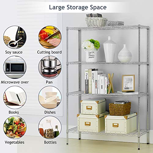 5-Tier Adjustable Heavy Duty Metal Storage Shelves, 250 Capacity Per Shelf, 36" X 14" X 72" Wire Shelving Unit Rack for Garage Closet Pantry, Black