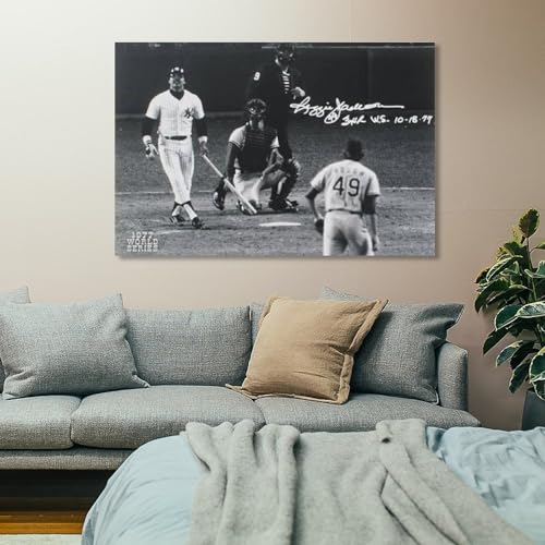 CENSO Reggie Jackson Baseball Canvas Poster Wall Art 12x18inch(30x45cm) Living Room Bedroom Office Kitchen Dining Room Bathroom