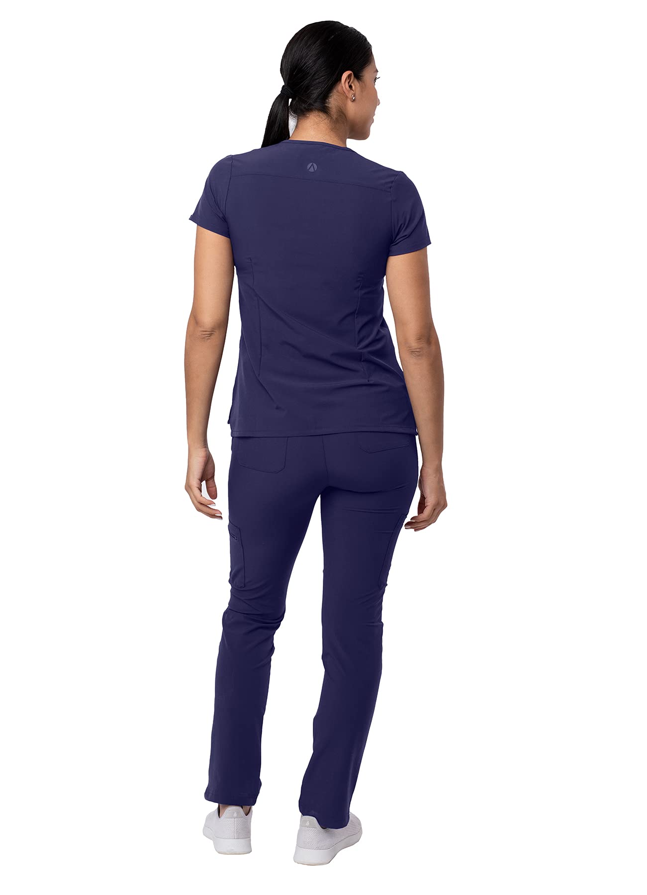 Ensemble de gommage Adar Addition Go-Basic pour femme - Haut de gommage slim à col en V et pantalon de gommage cargo skinny