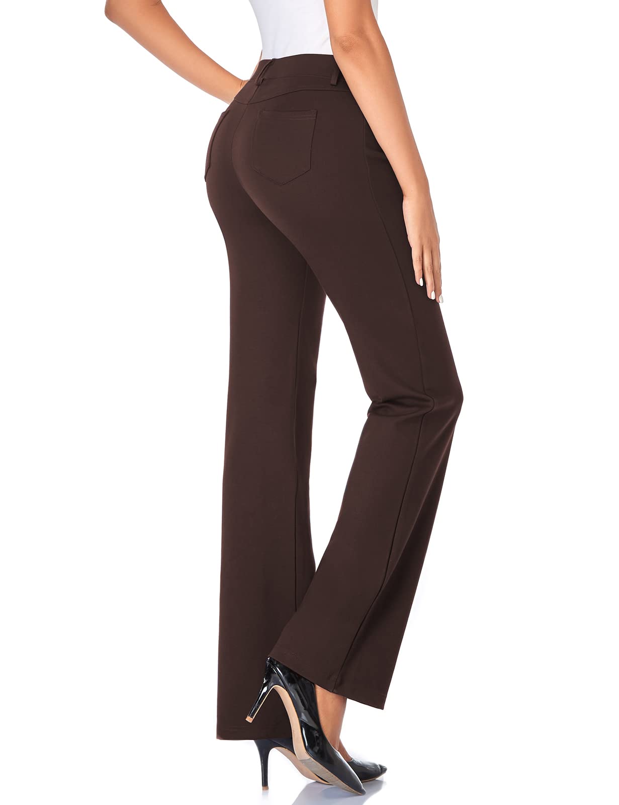 Pantalon extensible pour femme Tapata 28''/30''/32''/34'' avec poches, taille haute, petite, taille standard pour le travail au bureau