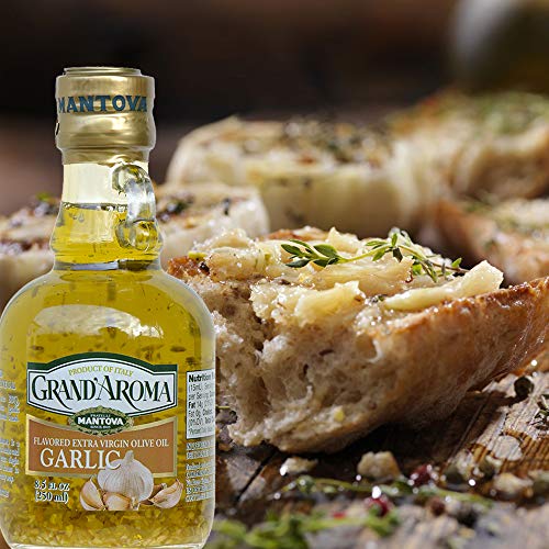 Mantova Grand’Aroma Flavored Extra Virgin Olive Oils, Variety Gift Set, made in Italy, cold-pressed, 100% natural, heart-healthy, for grilling, barbequing, smoking, and cooking, 8.5 oz