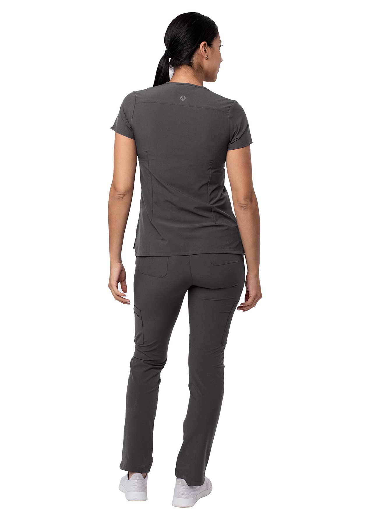 Ensemble de gommage Adar Addition Go-Basic pour femme - Haut de gommage slim à col en V et pantalon de gommage cargo skinny