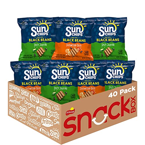 SunChips Multigrain Snacks, Variety Pack, 1 Ounce (Pack of 40)